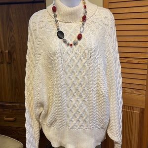 Turtleneck crew dolman sweater